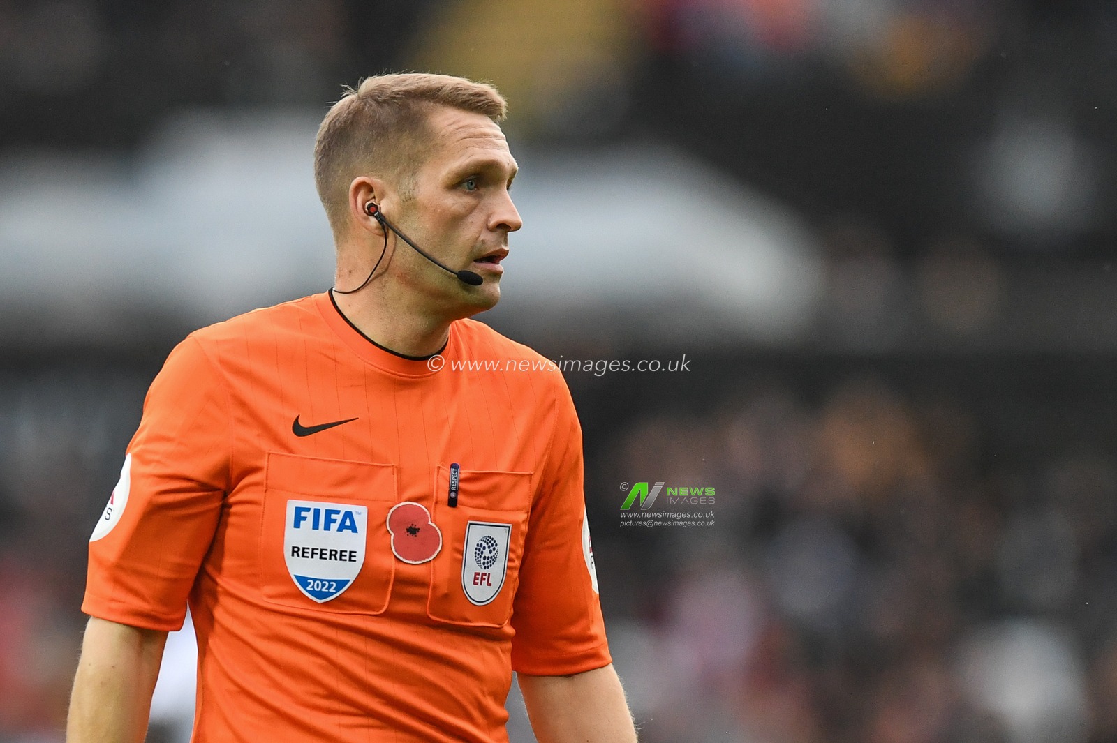 Craig Pawson, Referee, during the Sky Bet Championship match Swansea City vs Wigan Athletic at Swansea.com Stadium, Swansea, United Kingdom, 5th November 2022

(Photo by Mike Jones/News Images)