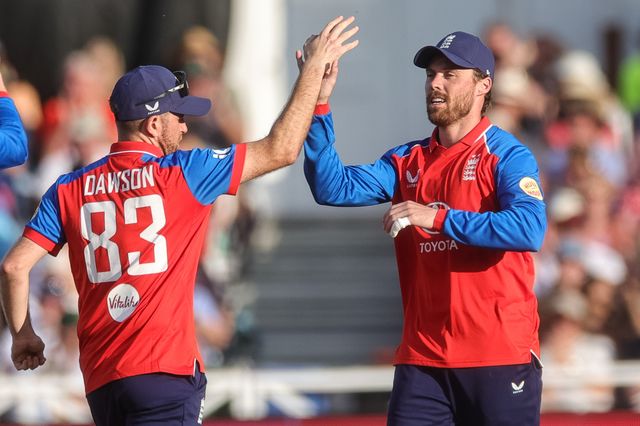 Phil Salt of England celebrates the wicket of Abhishek Sharma of India during the Third Vitality T20 International match England vs India at Trent Bridge, Nottingham, United Kingdom on 07 July 2026

(Photo by Mark Cosgrove/News Images)