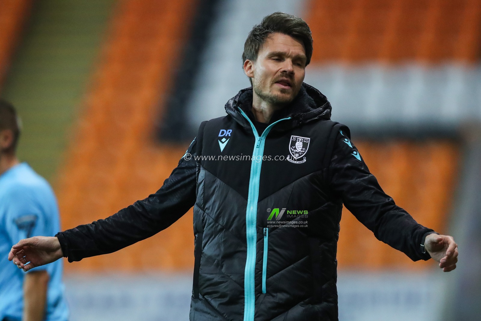 Danny Rohl manager of Sheffield Wednesday reacts during the Carabao Cup match Blackpool vs Sheffield Wednesday at Bloomfield Road, Blackpool, United Kingdom, 17th September 2024

(Photo by Gareth Evans/News Images)