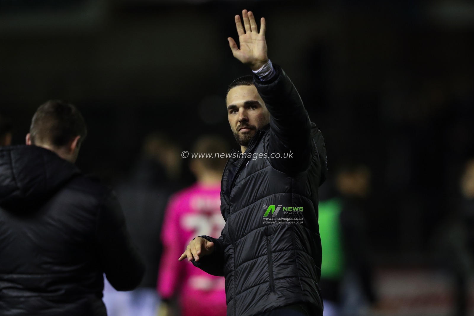 Adam Phillips of Barnsley waves to the travelling fans after the game during the Sky Bet League 1 match Carlisle United vs Barnsley at Brunton Park, Carlisle, United Kingdom, 12th March 2024

(Photo by Alfie Cosgrove/News Images)