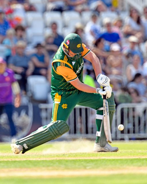 Luke FLETCHER of Nottingham Outlaws batting during the Royal London One-day Cup match Nottinghamshire vs Essex at Trent Bridge, Nottingham, United Kingdom, 11th August 2024

(Photo by Mark Dunn/News Images)
