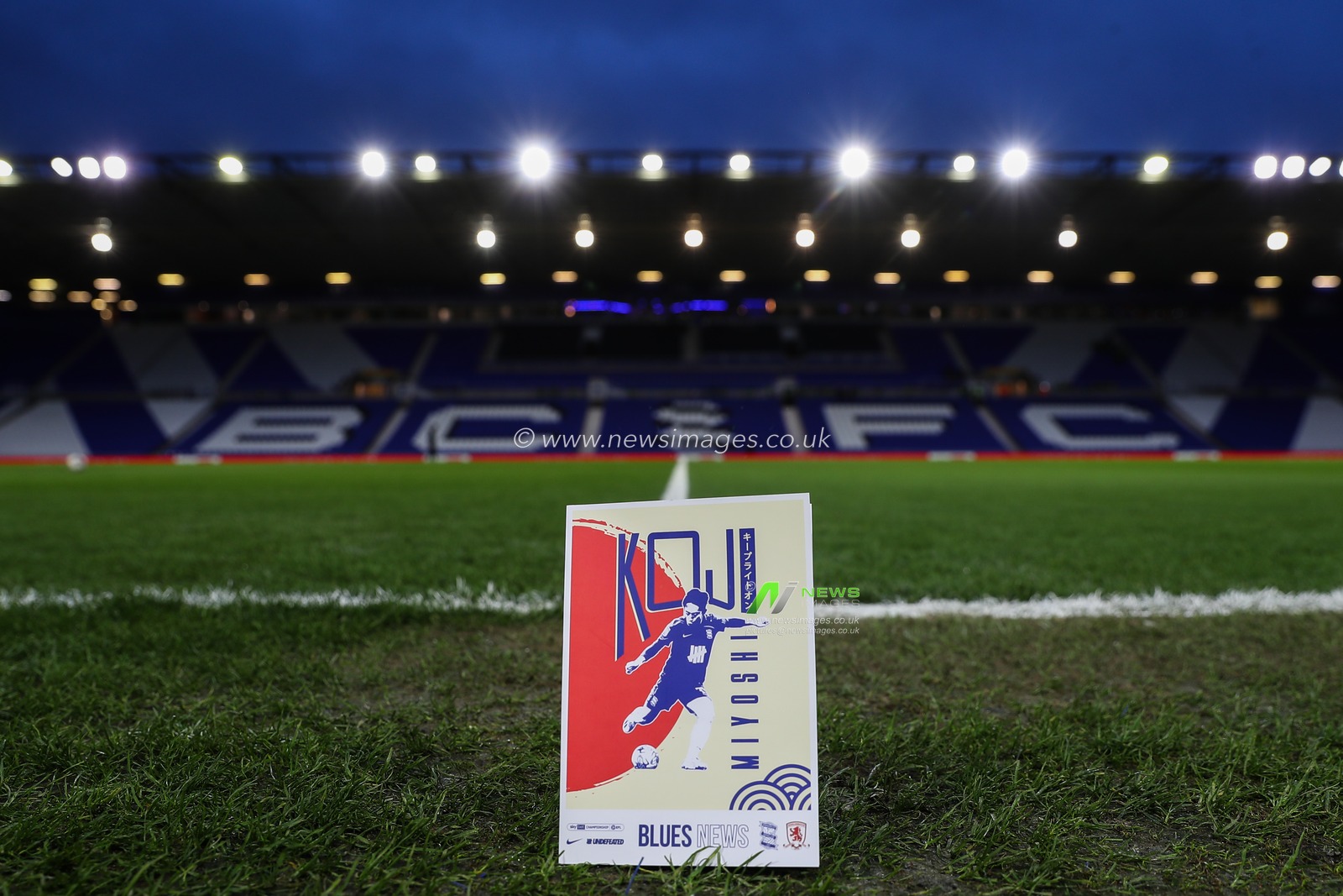 Koji Miyoshi of Birmingham City on the front cover of todayâ€™s match day programme ahead of the Sky Bet Championship match Birmingham City vs Middlesbrough at St Andrews, Birmingham, United Kingdom, 12th March 2024

(Photo by Gareth Evans/News Images)