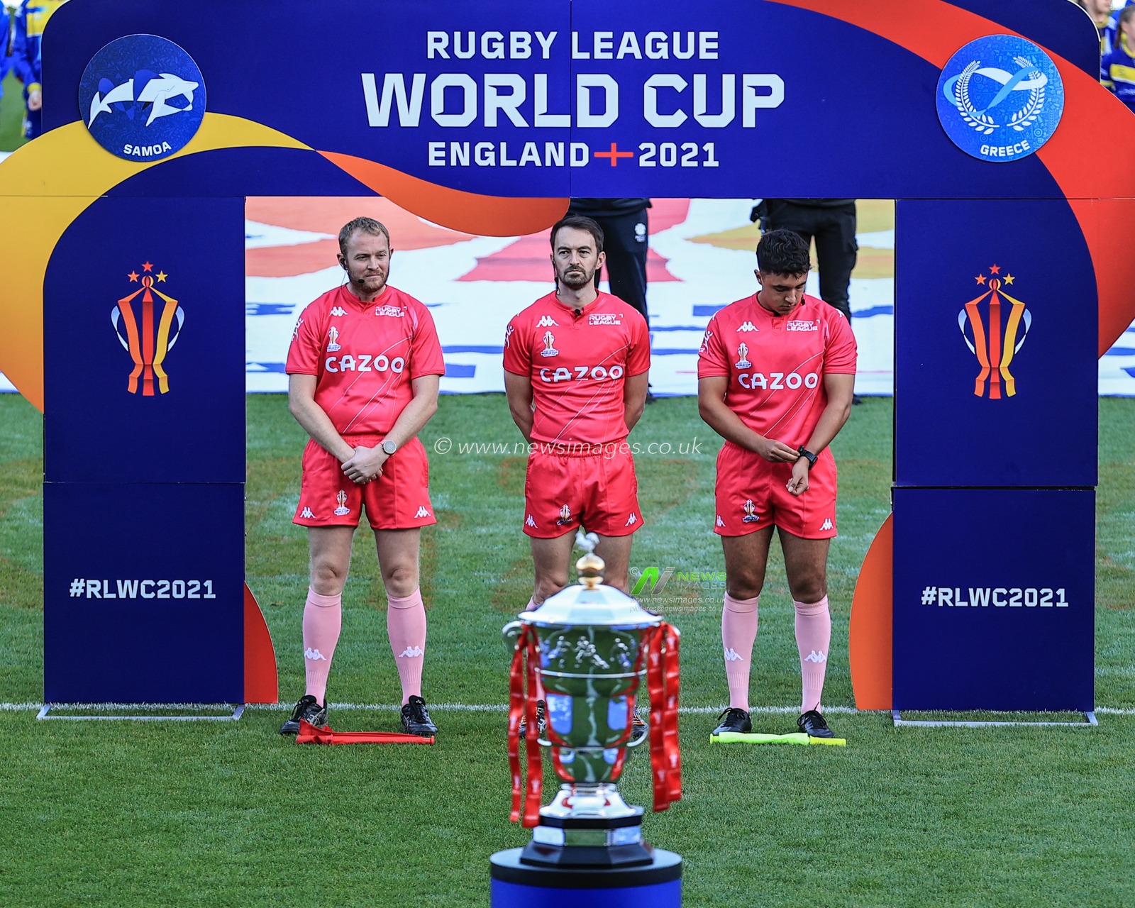 Man in the middle referee James Child during the Rugby League World Cup 2021 Cup Group A match Samoa vs Greece at Eco-Power Stadium, Doncaster, United Kingdom, 23rd October 2022

(Photo by Mark Cosgrove/News Images)