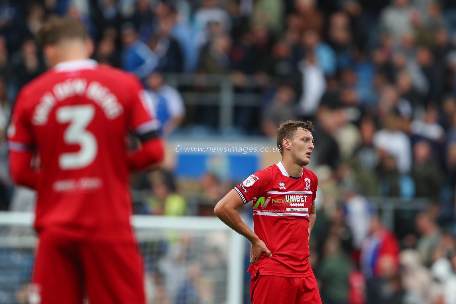Dael Fry #6 of Middlesbrough reacts to his teams lose in the Sky Bet Championship match Blackburn Rovers vs Middlesbrough at Ewood Park, Blackburn, United Kingdom, 16th September 2023

(Photo by Gareth Evans/News Images)