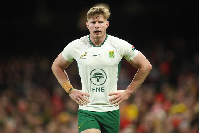 Ethan Hooker of South Africa during the Quilter Nations Series 2025 match Wales vs South Africa at Principality Stadium, Cardiff, United Kingdom, 29th November 2025

(Photo by Andrew Lewis/News Images)

*** GER AUT SUI OUT ***