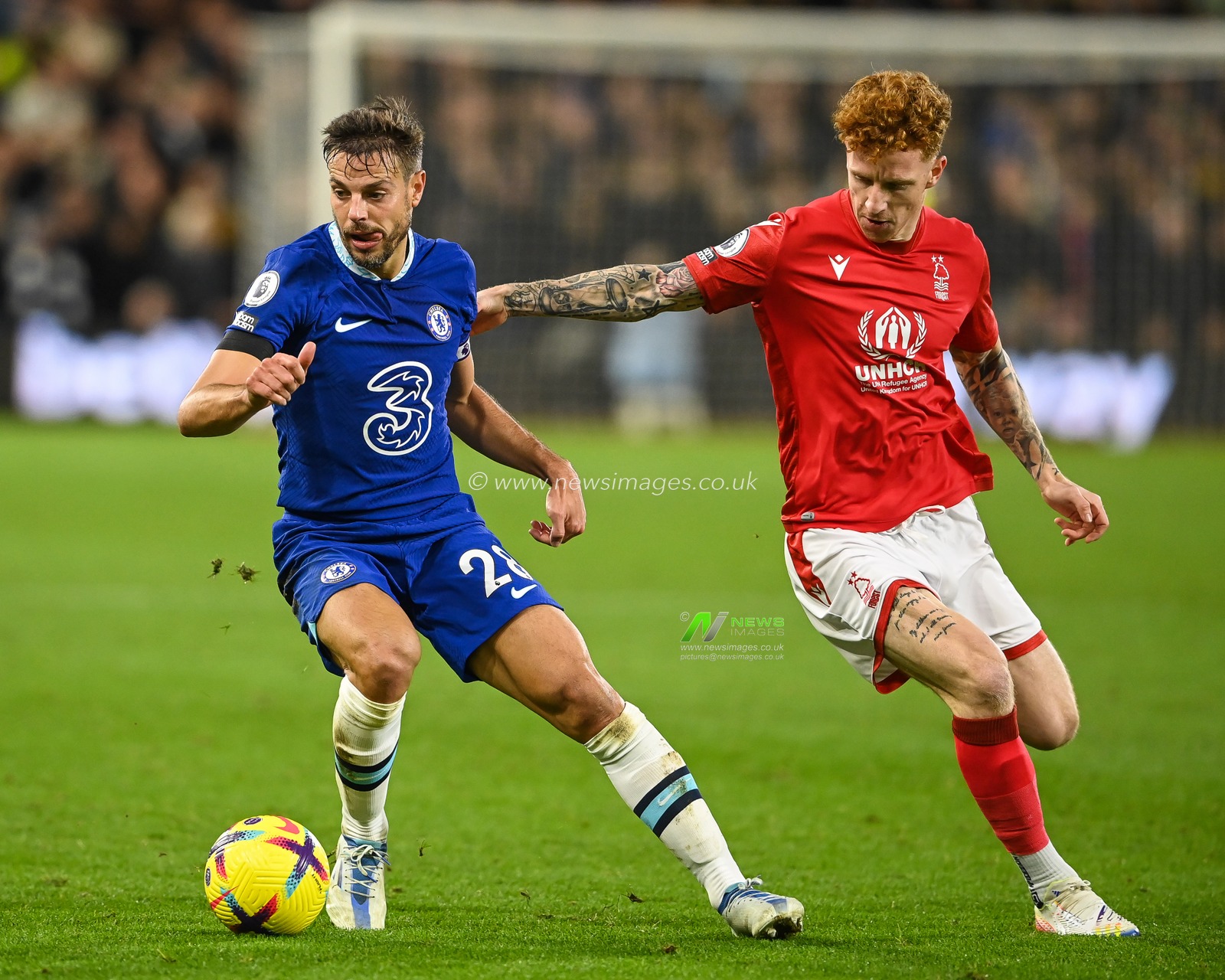 CÃ©sar Azpilicueta #28 of Chelsea in action during the Premier League match Nottingham Forest vs Chelsea at City Ground, Nottingham, United Kingdom, 1st January 2023

(Photo by Craig Thomas/News Images)