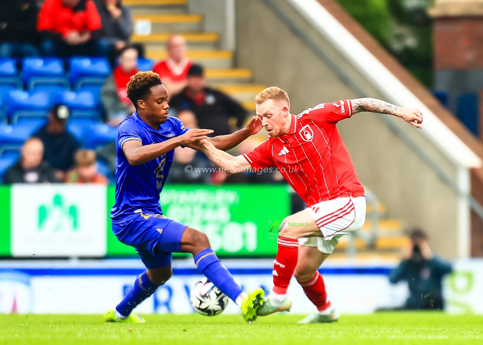 Lewis O'Brien of Nottingham Forest in action during the Pre-season friendly match Nottingham Forest vs Monaco at SMH Group Stadiumact Stadium, Chesterfield, United Kingdom, 19th July 2025

(Photo by Richard Bierton/News Images)