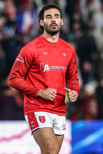 Tyrone May of Hull KR in the pre-game warm up during the World Club Challenge 2026 match Hull KR vs Brisbane Broncos at MKM Stadium, Hull, United Kingdom on 19 February 2026

(Photo by Alfie Cosgrove/News Images)