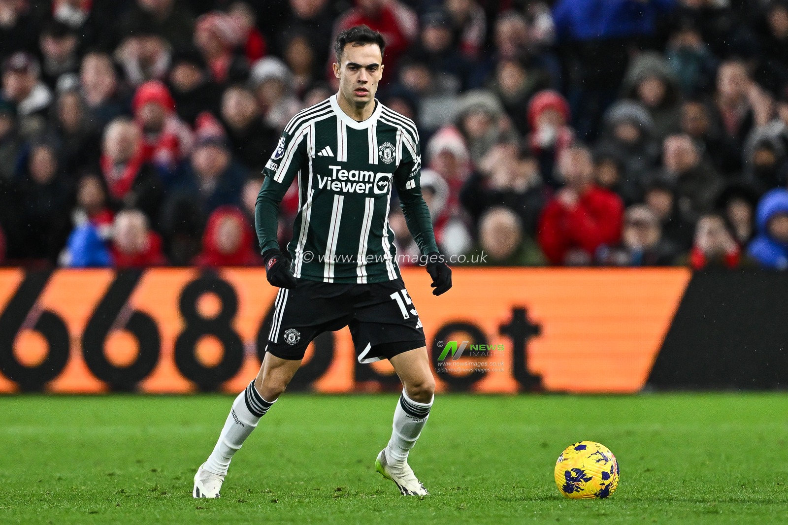 Sergio ReguilÃ³n of Manchester United in action during the Premier League match Nottingham Forest vs Manchester United at City Ground, Nottingham, United Kingdom, 30th December 2023

(Photo by Craig Thomas/News Images)