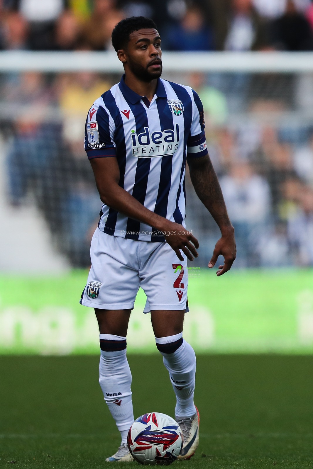 Darnell Furlong of West Bromwich Albion in action during the Sky Bet Championship match West Bromwich Albion vs Cardiff City at The Hawthorns, West Bromwich, United Kingdom, 26th October 2024

(Photo by Gareth Evans/News Images)