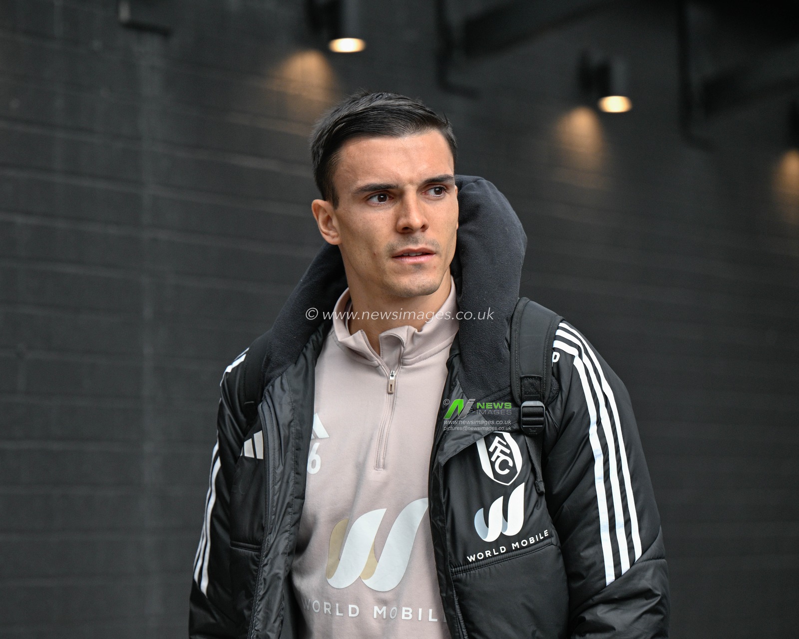 JoÃ£o Palhinha of Fulham arrives ahead of the match, during the Premier League match Burnley vs Fulham at Turf Moor, Burnley, United Kingdom, 3rd February 2024

(Photo by Cody Froggatt/News Images)