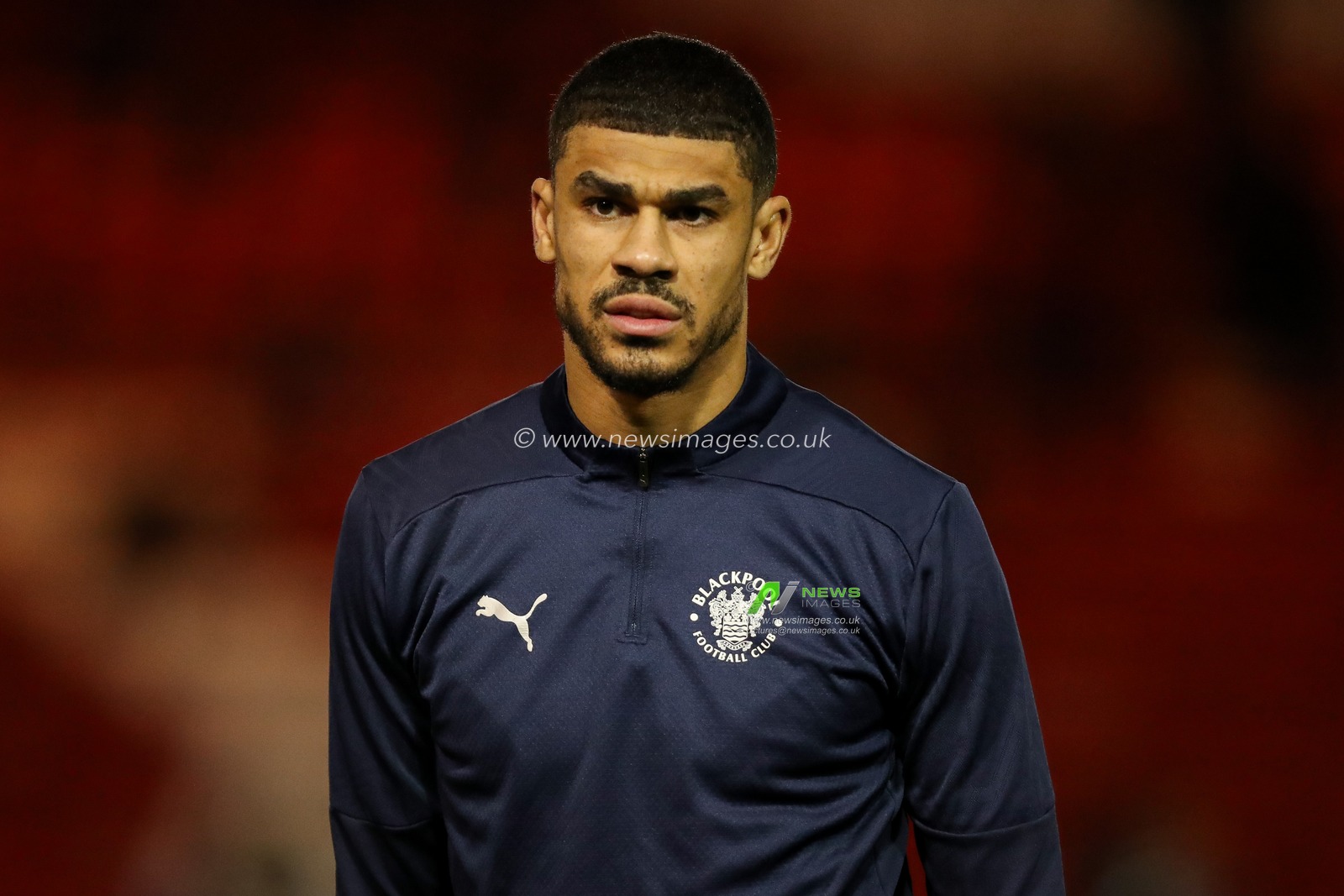 Ashley Fletcher of Blackpool warms up prior to the Sky Bet League 1 match Lincoln City vs Blackpool at Gelder Group Sincil Bank Stadium, Lincoln, United Kingdom, 28th January 2025

(Photo by Izzy Poles/News Images)