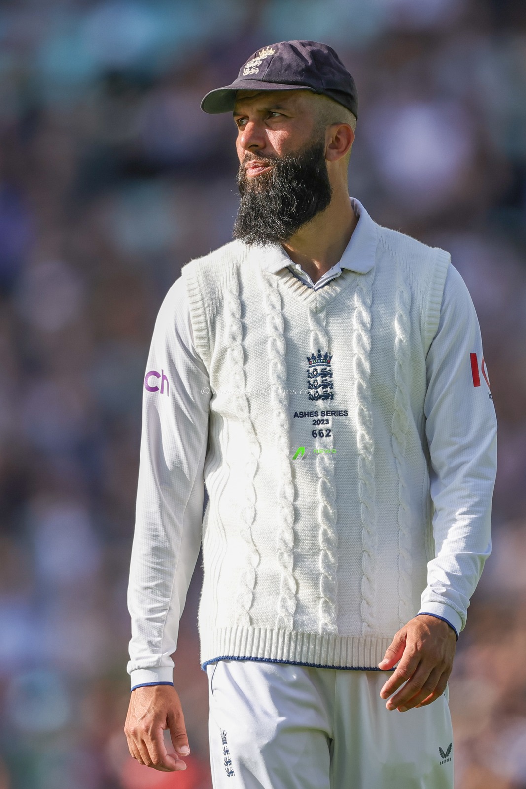 Moeen Ali of England during the LV= Insurance Ashes Fifth Test Series Day Five England v Australia at The Kia Oval, London, United Kingdom, 31st July 2023

(Photo by Mark Cosgrove/News Images)