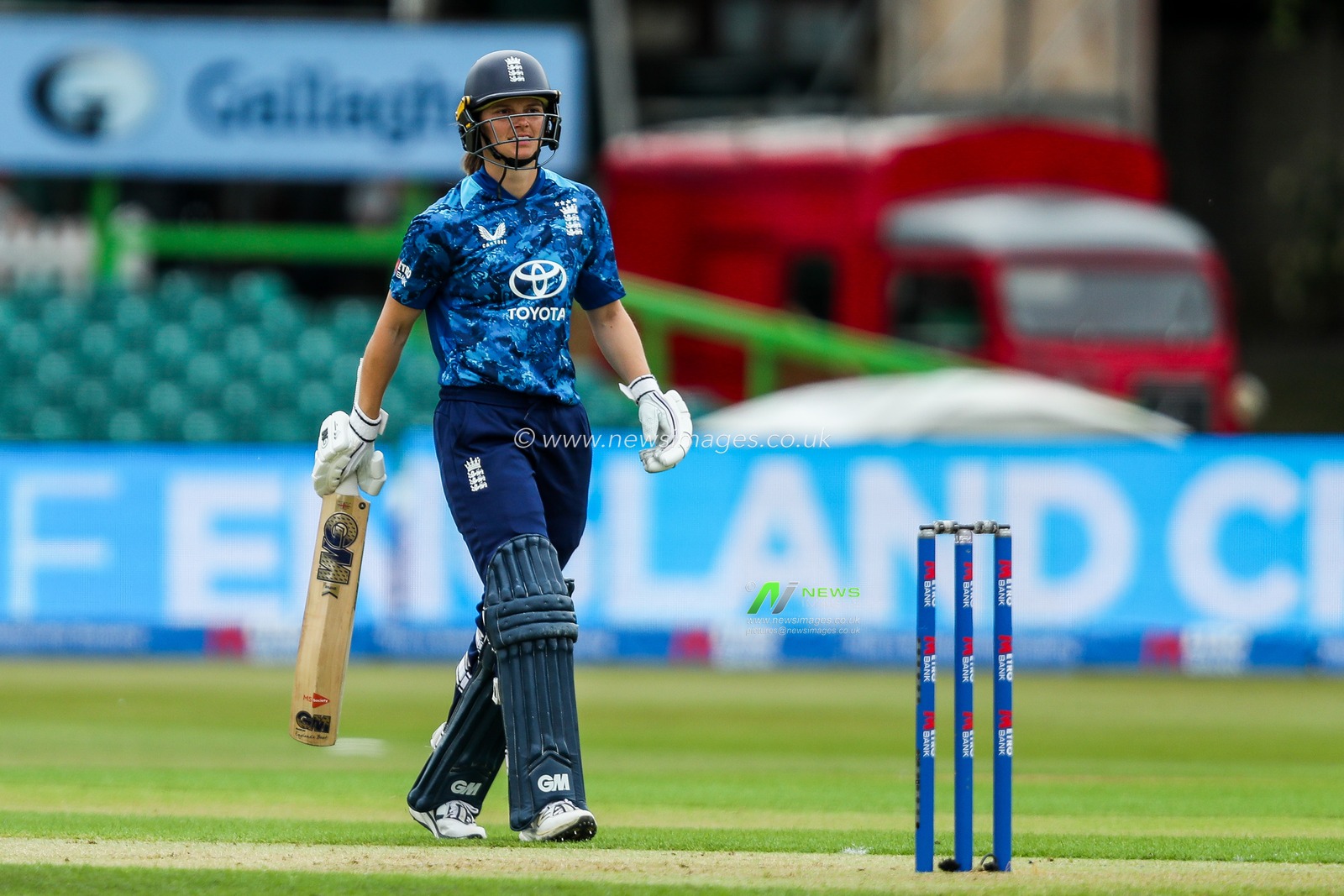 Amy Jones of England Women celebrates a half century during the 2nd Metro Bank ODI Day International England Women v West Indies Women at Uptonsteel County Ground, Leicester, United Kingdom, 4th June 2025

(Photo by Izzy Poles/News Images)