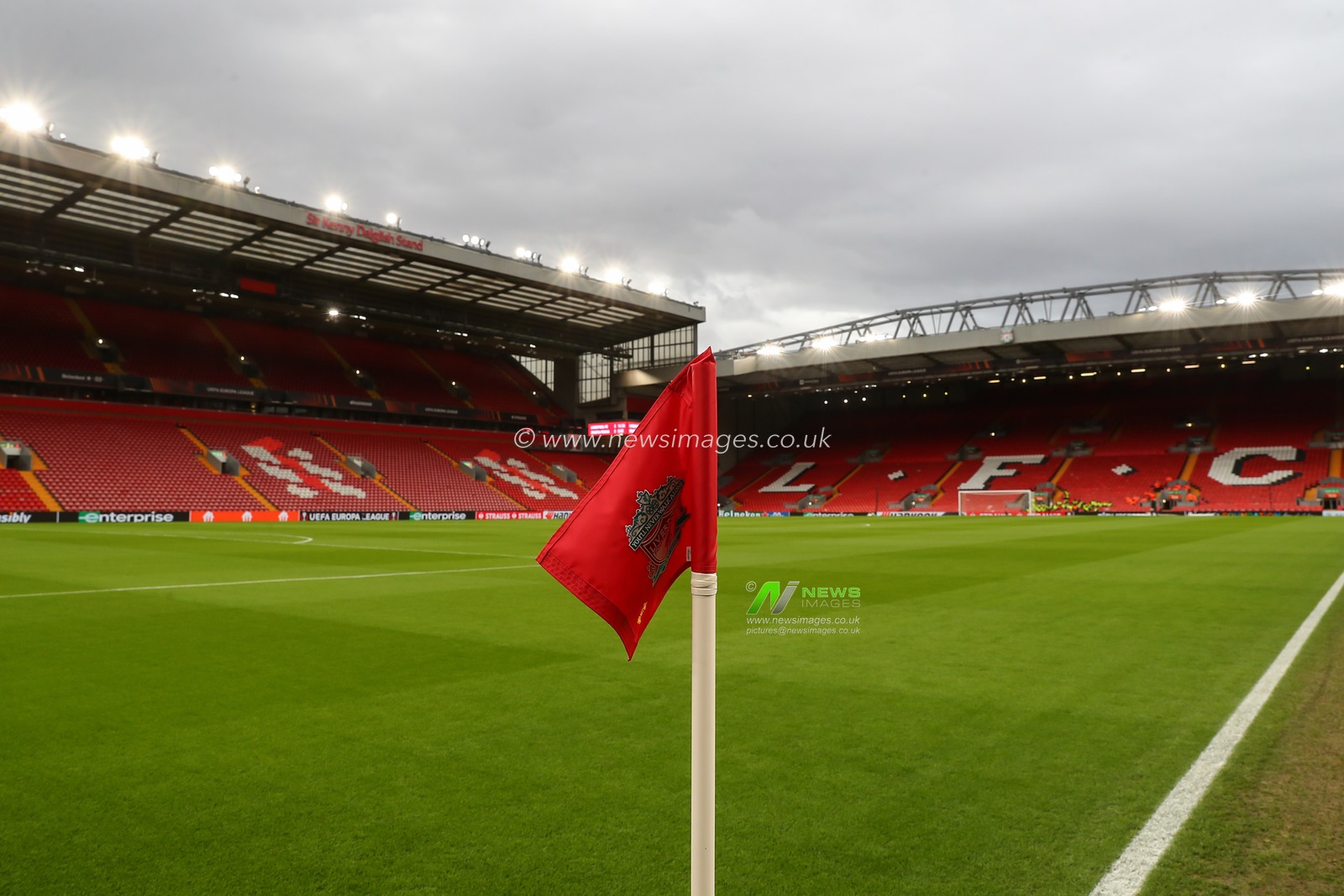 A general view of Anfield ahead of the match, during the UEFA Europa League match Liverpool vs Sparta Prague at Anfield, Liverpool, United Kingdom, 14th March 2024

(Photo by Gareth Evans/News Images)