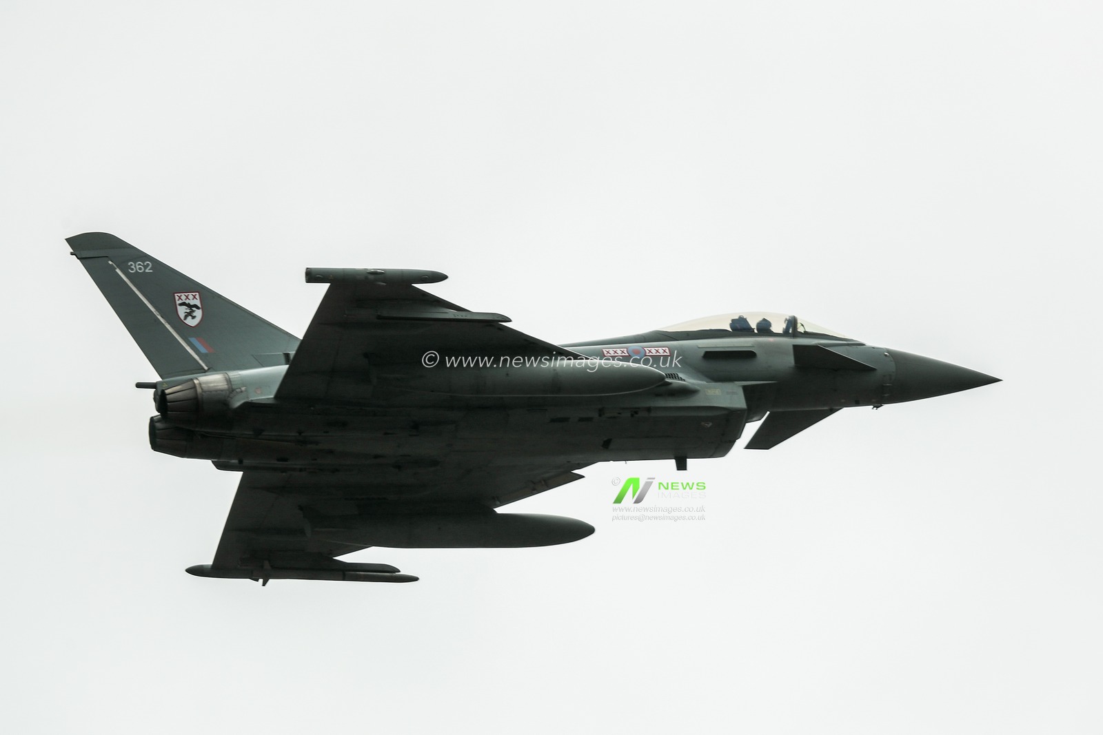 An RAF Typhoon FGR4 takes off at RAF Coningsby, Coningsby, United Kingdom, 28th January 2025

(Photo by Izzy Poles/News Images)