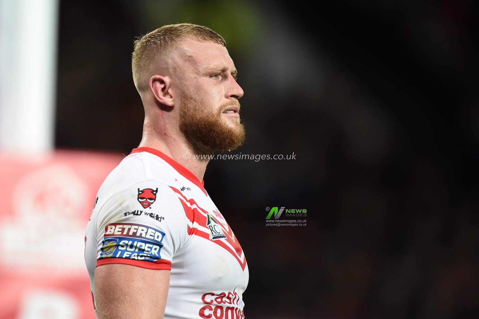 12th October 2019, Old Trafford, Manchester, England; The Grand Final 2019, Saint Helens v Salford Red Devils : Luke Thompson (10) of Saint Helens during the game.

Credit: Richard Long/News Images