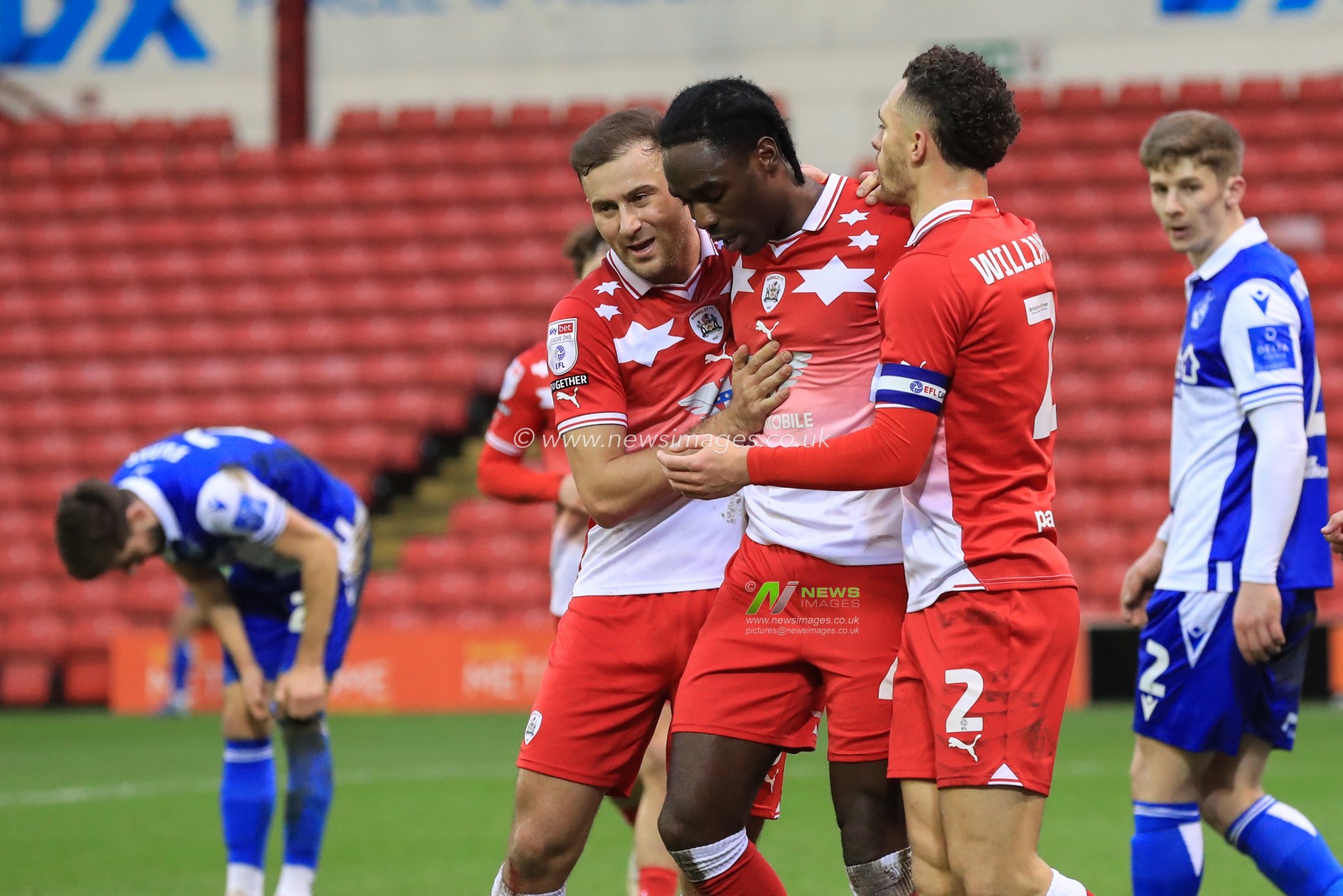 Devante Cole of Barnsley scores to make it 1-0 during the Sky Bet League 1 match Barnsley vs Bristol Rovers at Oakwell, Barnsley, United Kingdom, 13th January 2024

(Photo by Alfie Cosgrove/News Images)