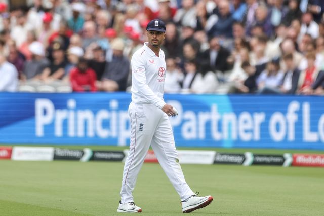Emilio Gay of England during the 1st Rothesay Test Match Day 2 match England vs New Zealand at Lords, London, United Kingdom on 05 June 2026

(Photo by Mark Cosgrove/News Images)