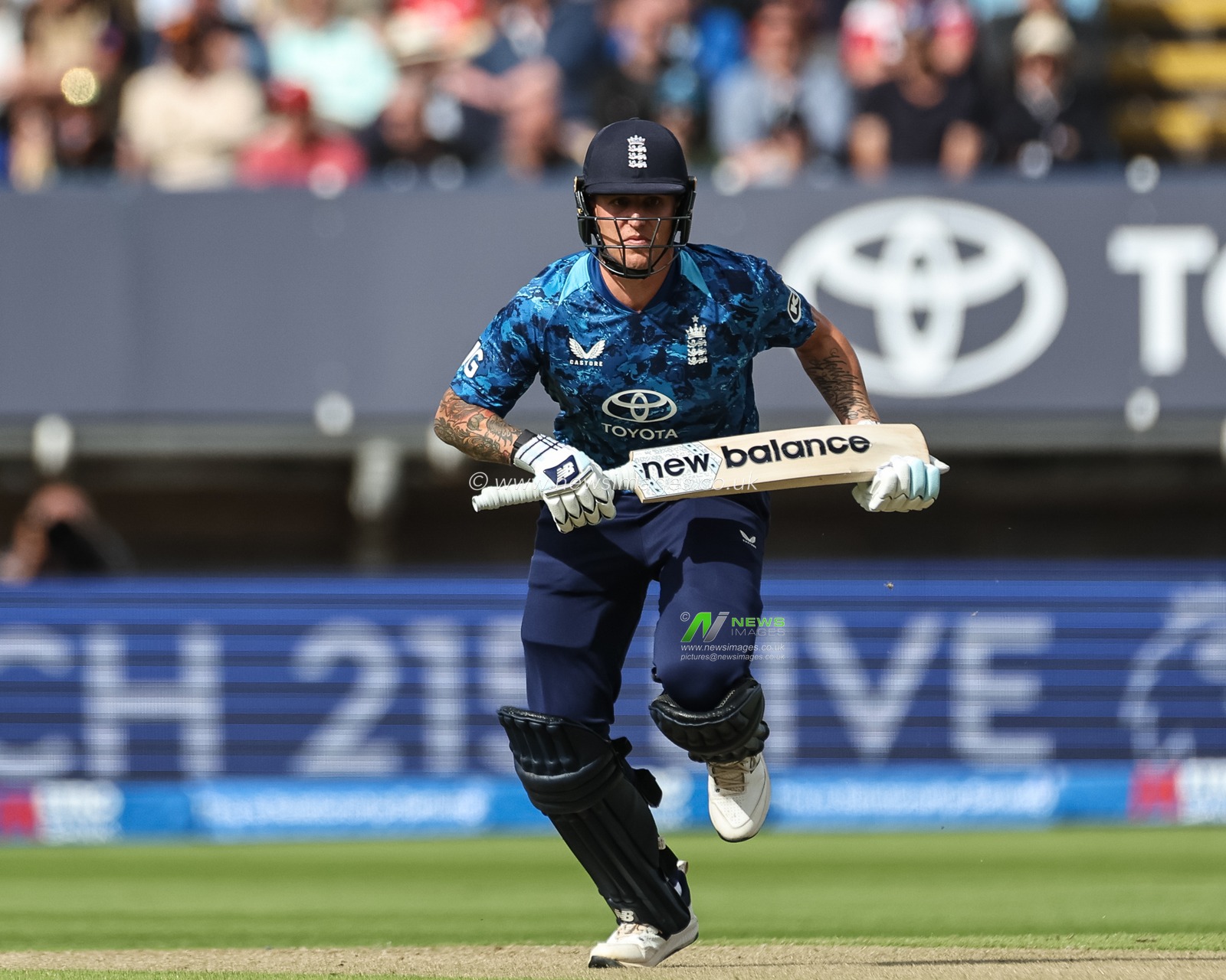 Brydon Carse of England makes two runs during the 1st Metro Bank ODI England vs West Indies at Edgbaston, Birmingham, United Kingdom, 29th May 2025

(Photo by Mark Cosgrove/News Images)