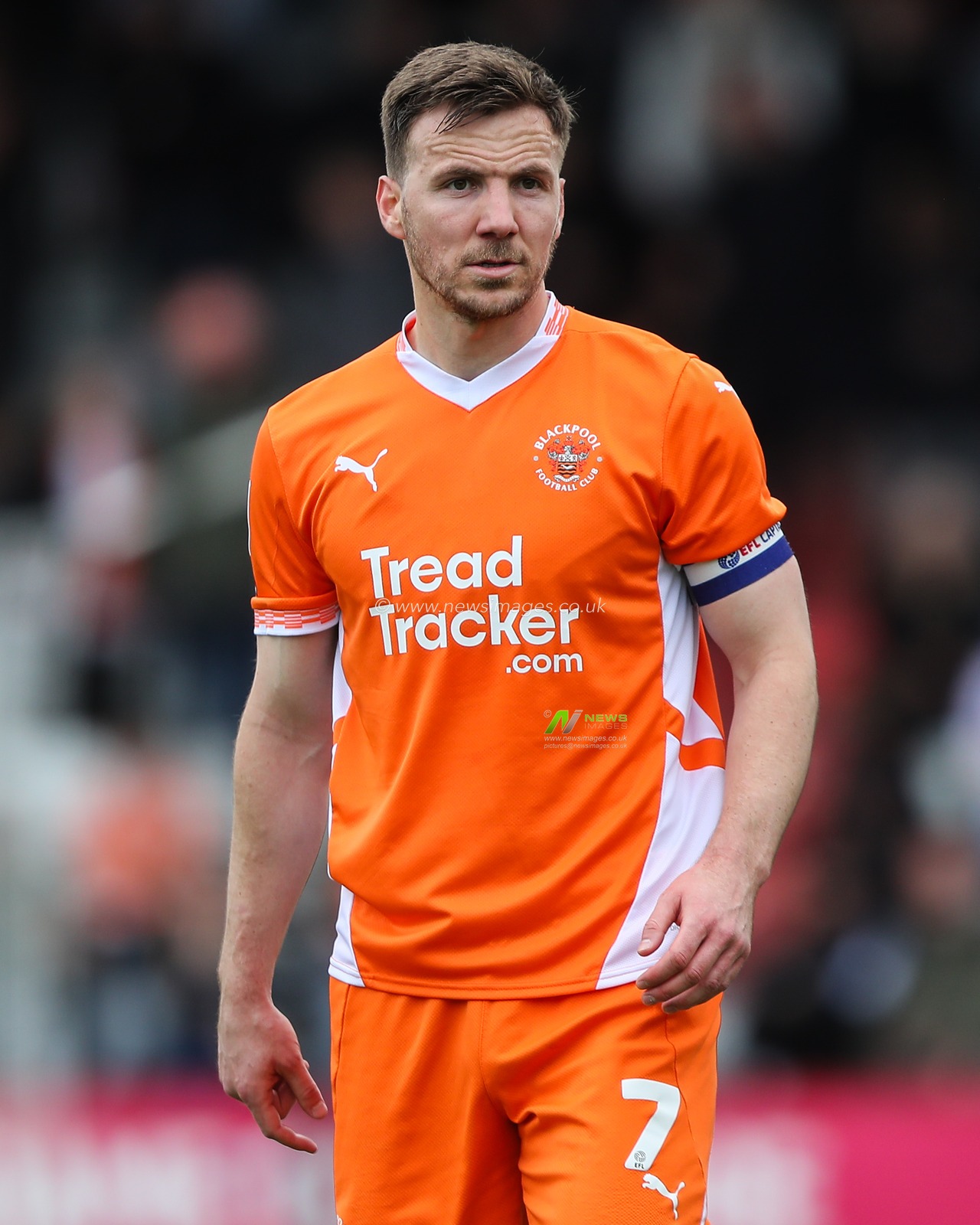Lee Evans of Blackpool during the Sky Bet League 1 match Stevenage vs Blackpool at Lamex Stadium, Stevenage, United Kingdom, 18th April 2025

(Photo by Gareth Evans/News Images)