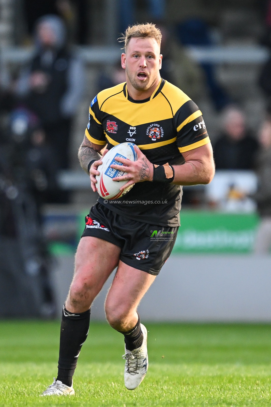 Joe Westerman of Castleford Tigers in action during the Betfred Super League match Salford Red Devils vs Castleford Tigers at Salford Community Stadium, Eccles, United Kingdom, 25th February 2024

(Photo by Craig Thomas/News Images)