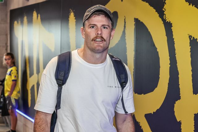 Lachlan Fitzgibbon of Warrington Wolves arrives during the Betfred Super League Round 22 match Warrington Wolves vs Catalans Dragons at Halliwell Jones Stadium, Warrington, United Kingdom, 14th August 2025

(Photo by Alfie Cosgrove/News Images)