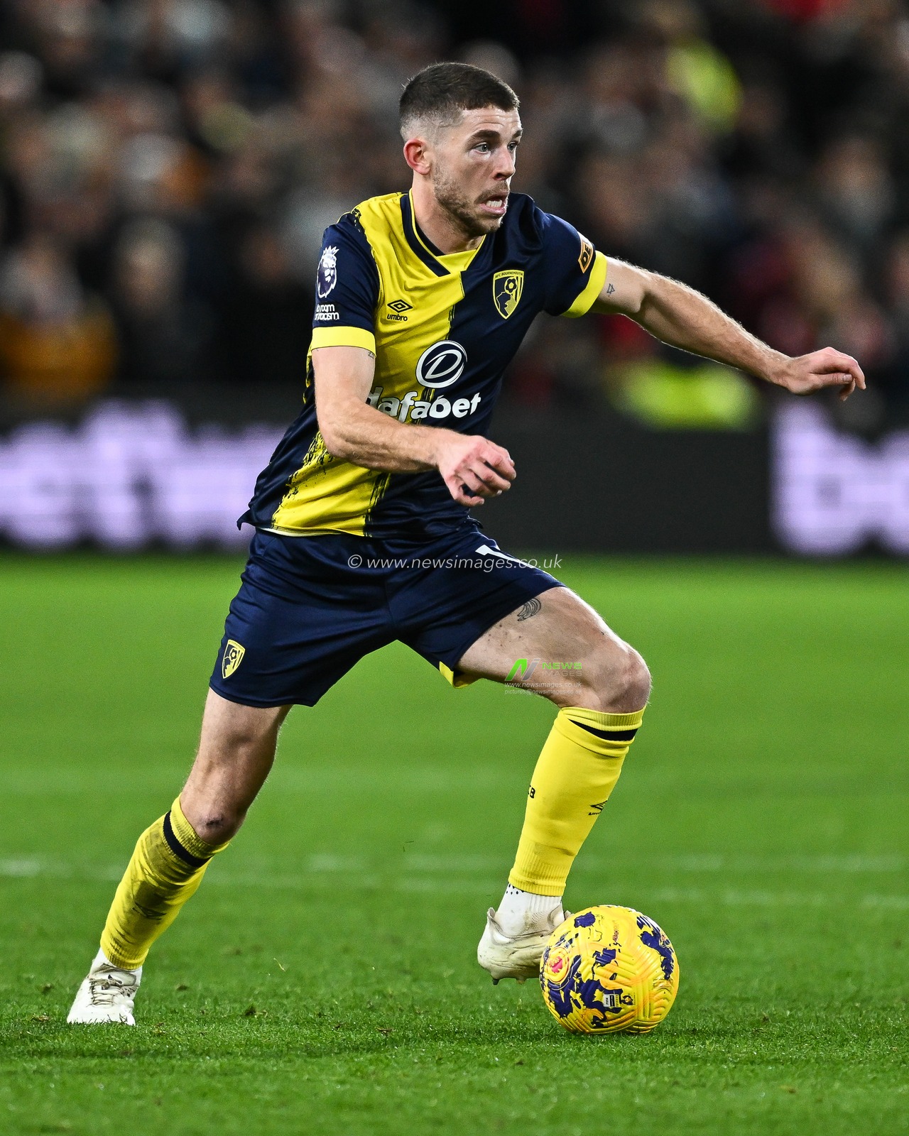Ryan Christie of Bournemouth makes a break with the ball during the Premier League match Nottingham Forest vs Bournemouth at City Ground, Nottingham, United Kingdom, 23rd December 2023

(Photo by Craig Thomas/News Images)