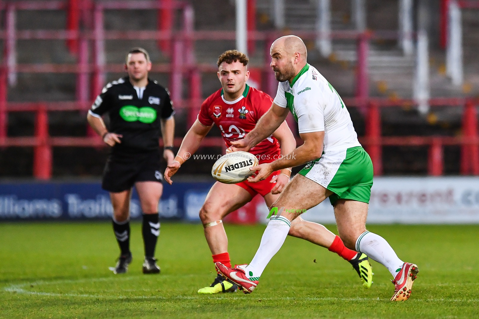 11th November 2018 , Racecourse Ground,  Wrexham, Wales ;  Rugby League World Cup Qualifier,Wales v Ireland ; Liam Finn of Ireland in action


Credit:   Craig Thomas/News Images