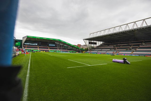 Mattioli Woods Welford Road Stadium before the Gallagher Premiership Play-off Semi-final Leicester Tigers vs Sale Sharks at Mattioli Woods Welford Road Stadium, Leicester, United Kingdom, 7th June 2025

(Photo by Craig Evans/News Images)