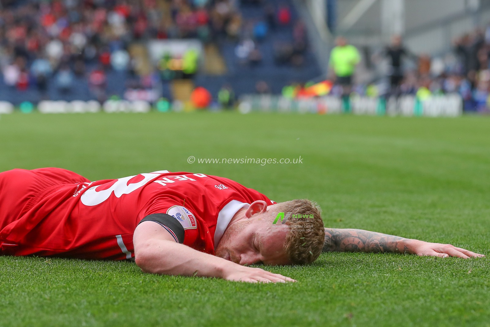 Lewis O'Brien #28 of Middlesbrough reacts to not getting a free kick during the Sky Bet Championship match Blackburn Rovers vs Middlesbrough at Ewood Park, Blackburn, United Kingdom, 16th September 2023

(Photo by Gareth Evans/News Images)