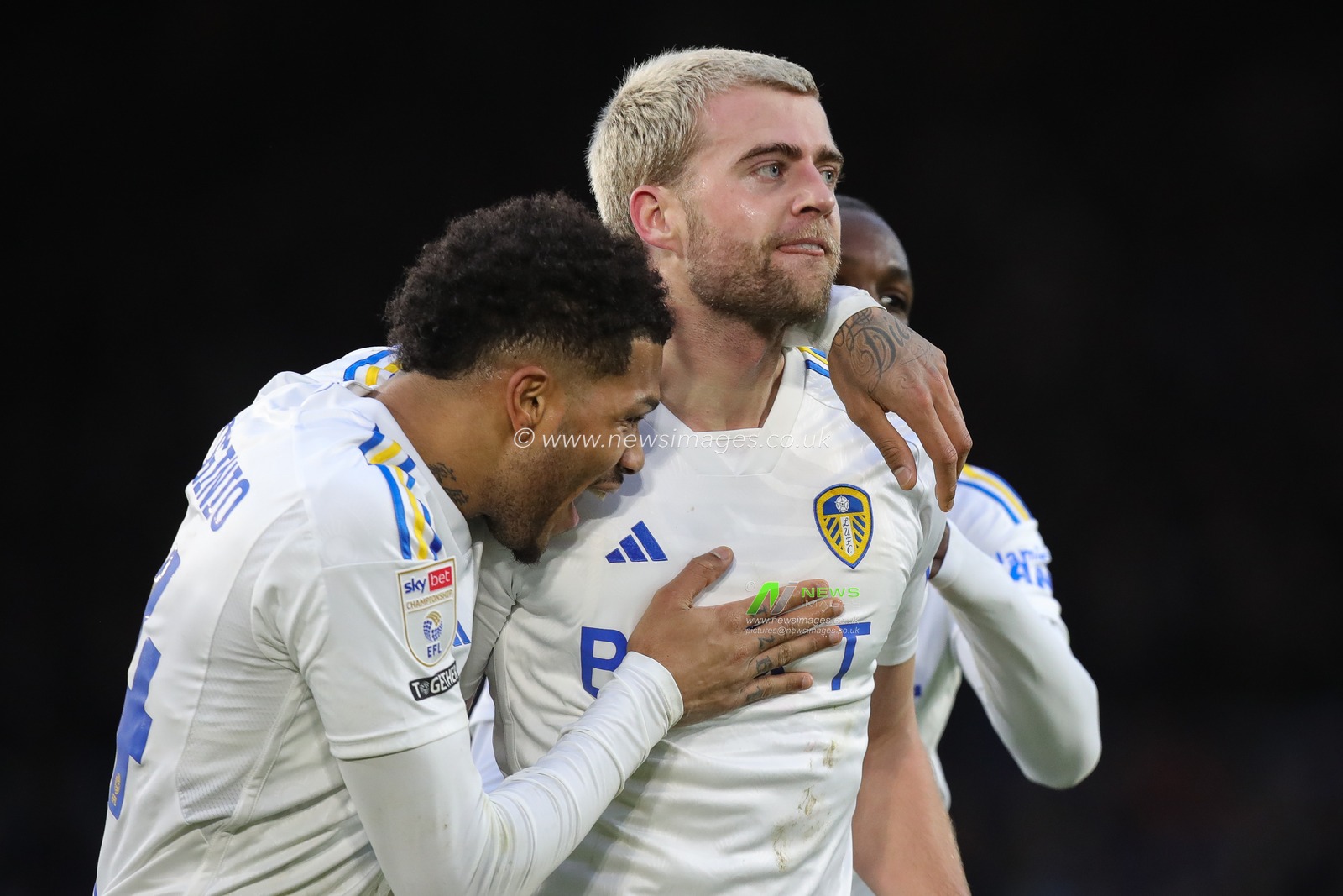 Patrick Bamford of Leeds United celebrates his goal and makes the score 1-0 during the Sky Bet Championship match Leeds United vs Birmingham City at Elland Road, Leeds, United Kingdom, 1st January 2024

(Photo by James Heaton/News Images)