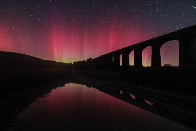 Northern Lights Ribblehead Viaduct North Yorkshire