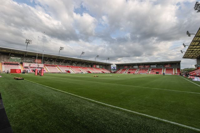 A general view of Leigh Sports Village during the Betfred Super League round 21 match Leigh Leopards vs Leeds Rhinos at Leigh Sports Village, Leigh, United Kingdom, 7th August 2025

(Photo by Alfie Cosgrove/News Images)