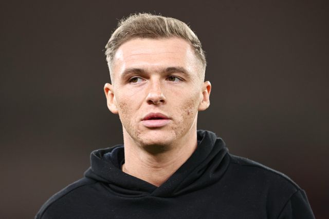 Jack Shepherd of Barnsley inspects the pitch prior to kick off for the Emirates FA Cup Third Round match Liverpool vs Barnsley at Anfield, Liverpool, United Kingdom, 12th January 2026

(Photo by Alfie Cosgrove/News Images)