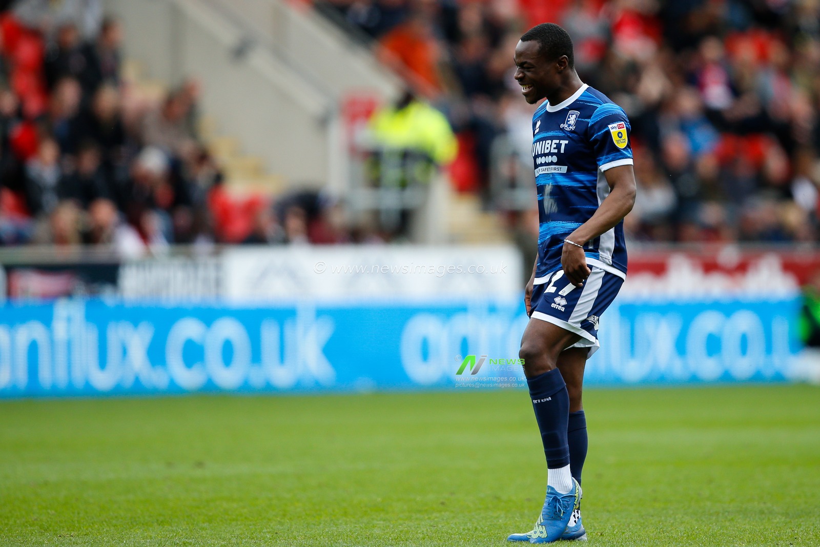 Marc Bola #27 of Middlesbrough during the Sky Bet Championship match Rotherham United vs Middlesbrough at New York Stadium, Rotherham, United Kingdom, 1st May 2023

(Photo by Ben Early/News Images)