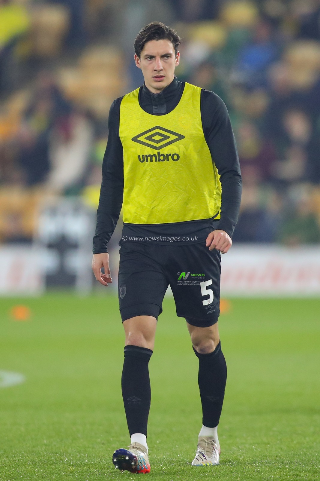 Alfie Jones #5 of Hull City during the pre-game warm up ahead of the Sky Bet Championship match Norwich City vs Hull City at Carrow Road, Norwich, United Kingdom, 14th February 2023

(Photo by Gareth Evans/News Images)