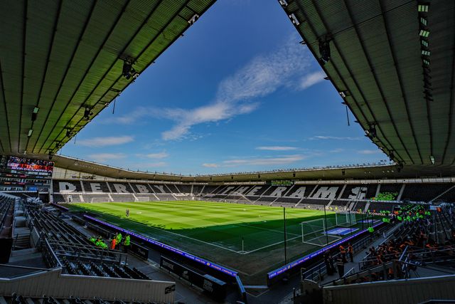 A general view of the pitch and stands during the Sky Bet Championship match Derby County vs Stoke City at Pride Park Stadium, Derby, United Kingdom on 06 April 2026

(Photo by Maynard Manyowa/News Images)