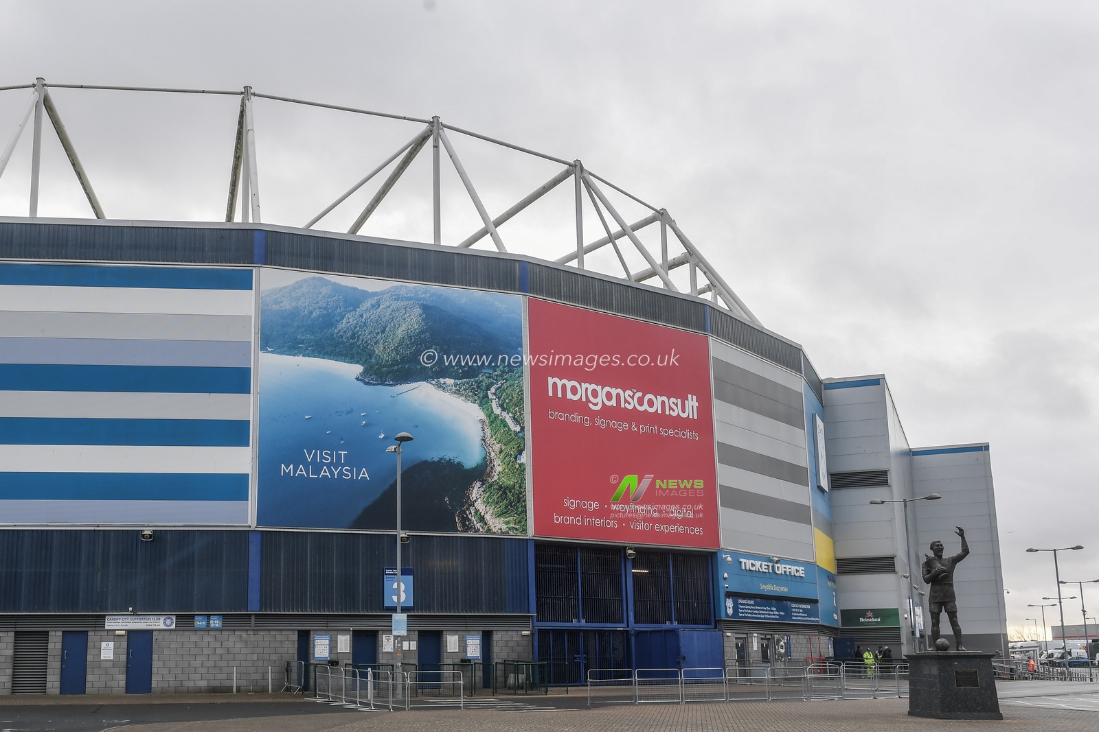 General view of Cardiff City Stadium, during the Emirates FA Cup Third Round match Cardiff City vs Leeds United at Cardiff City Stadium, Cardiff, United Kingdom, 8th January 2023

(Photo by Mike Jones/News Images)