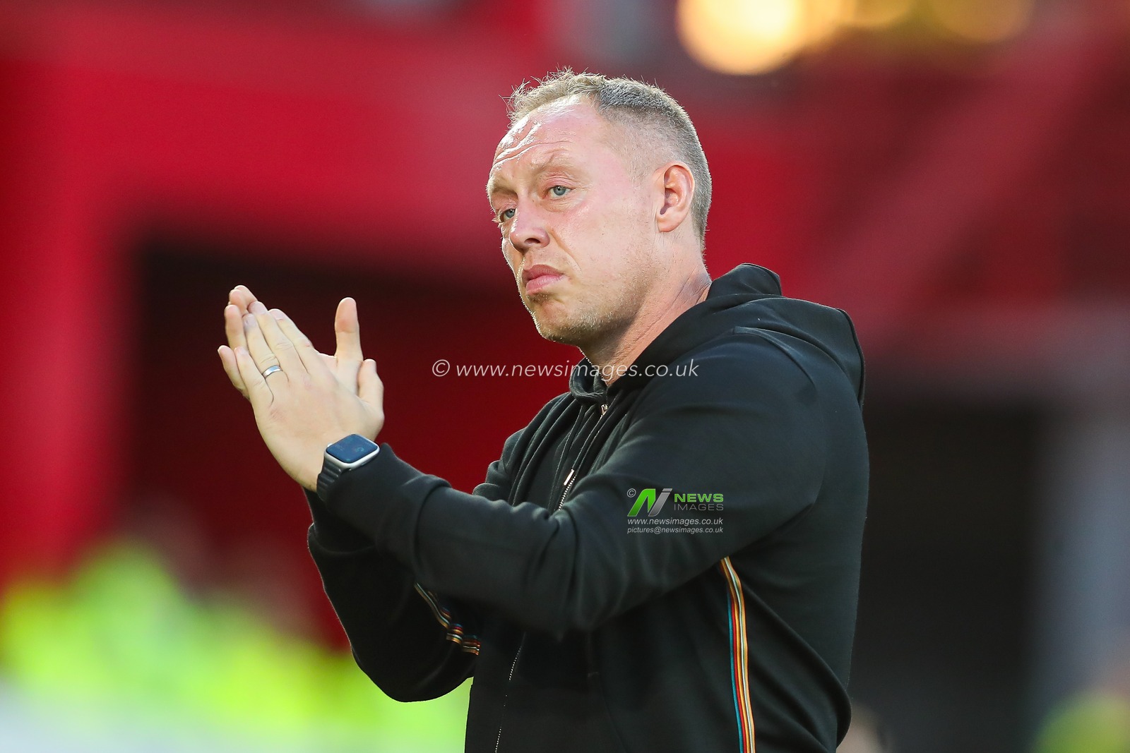Steve Cooper Manager of Nottingham Forest applauds the fans ahead of the Carabao Cup match Nottingham Forest vs Burnley at City Ground, Nottingham, United Kingdom, 30th August 2023

(Photo by Gareth Evans/News Images)