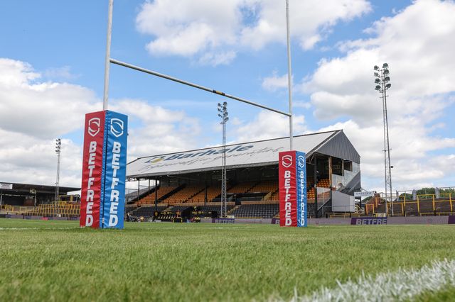 A general view of The OneBore Stadium during the Betfred Super League round 12 match Castleford Tigers vs St Helens at OneBore Stadium, Castleford, Untied Kingdom on 23 May 2026

(Photo by Mark Cosgrove/News Images)