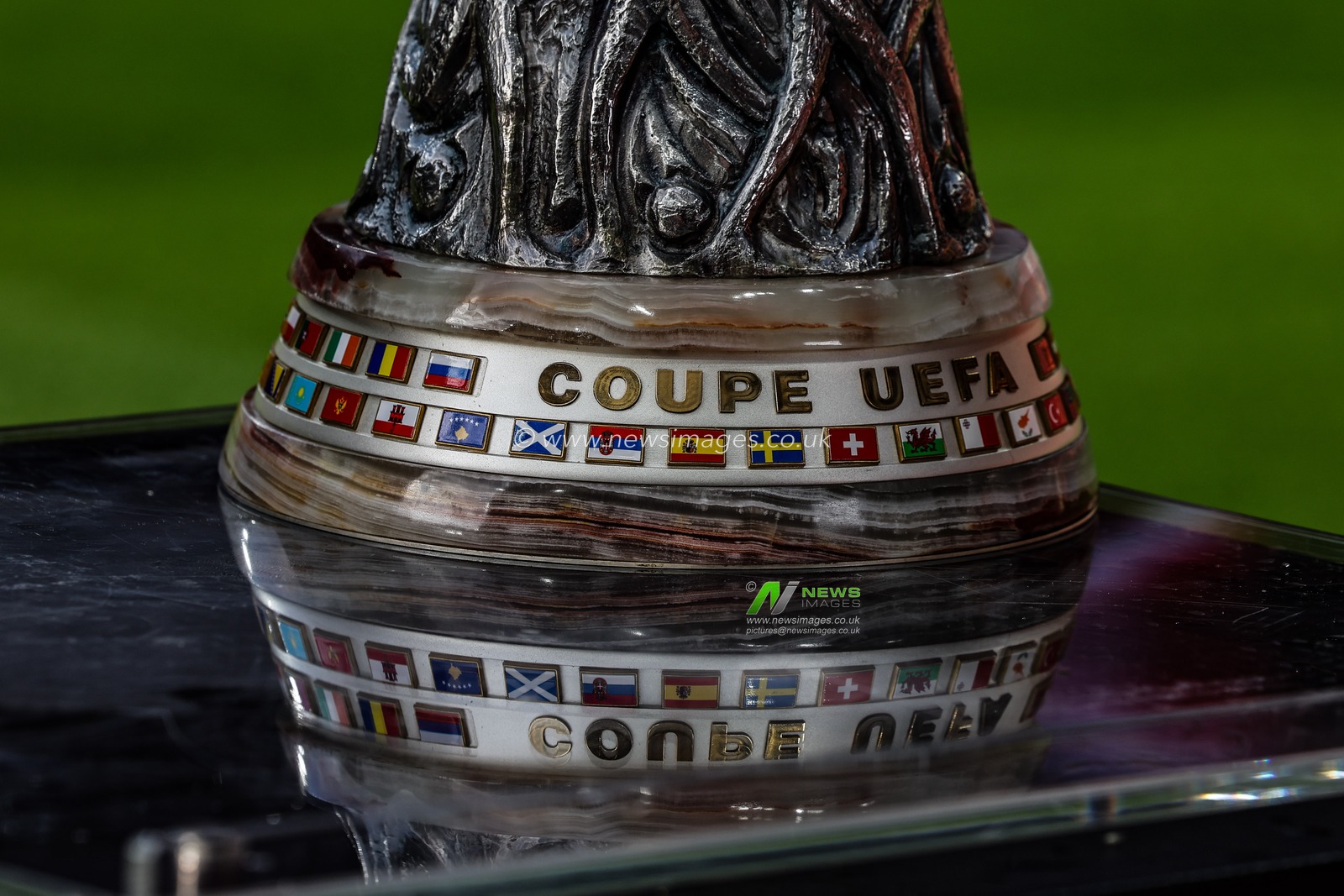 The Europa League trophy during the UEFA Europa League Semi-final match Manchester United vs Athletic Bilbao at Old Trafford, Manchester, United Kingdom, 8th May 2025

(Photo by Mark Cosgrove/News Images)