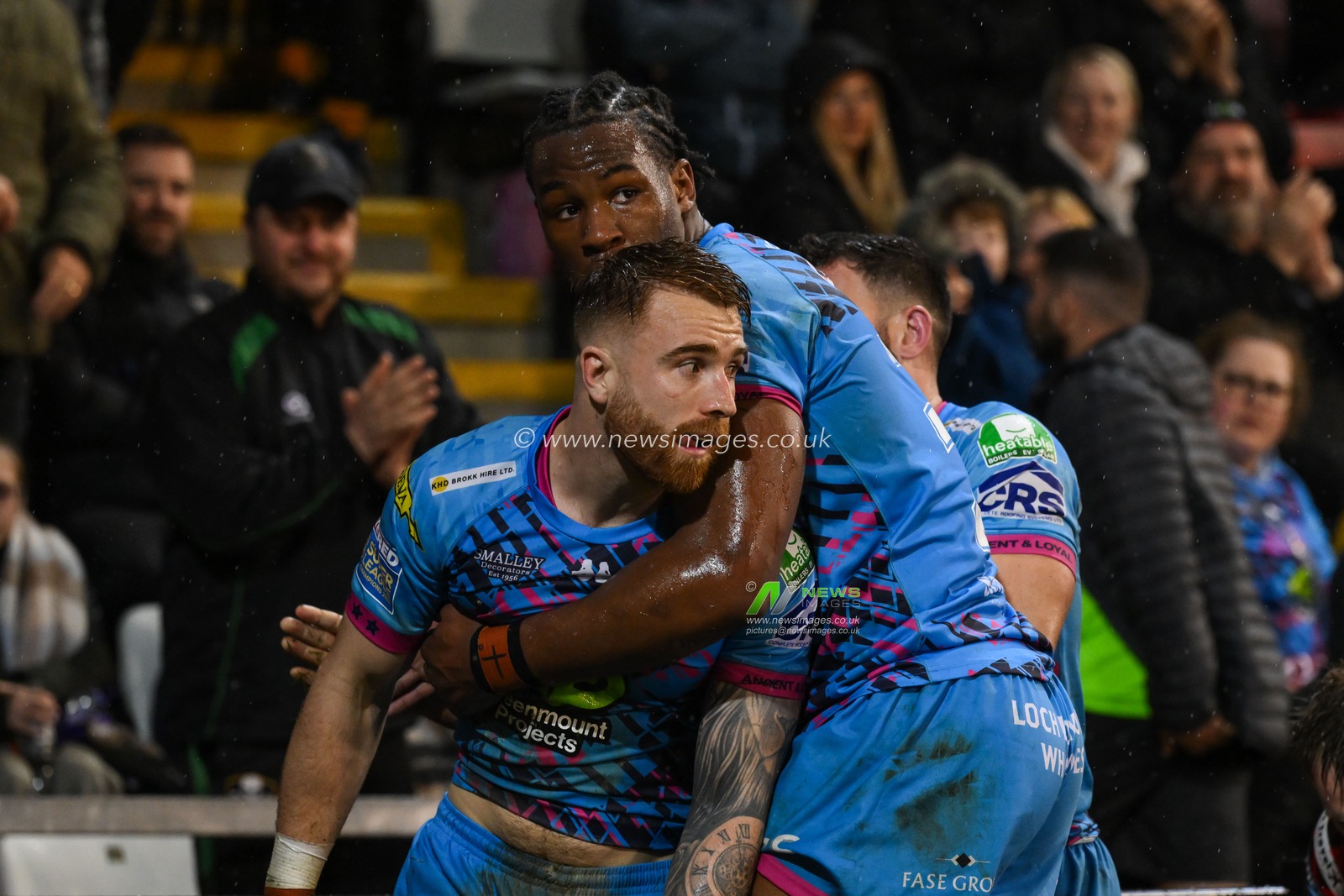 Adam Keighran of Wigan Warriors celebrates his try during the Betfred Super League Round 7 match Leigh Leopards vs Wigan Warriors at Leigh Sports Village, Leigh, United Kingdom, 4th April 2024

(Photo by Craig Thomas/News Images)