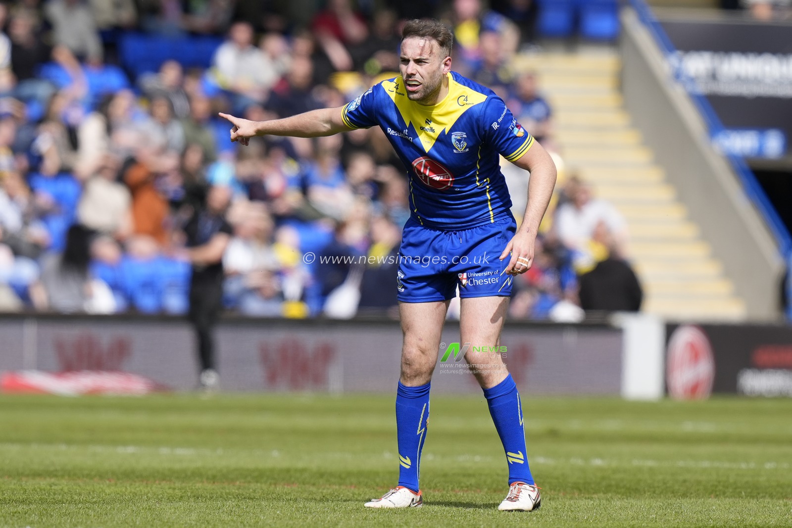 James Harrison of Warrington Wolves during the Betfred Super League Round 8 match Warrington Wolves vs Leigh Leopards at Halliwell Jones Stadium, Warrington, United Kingdom, 20th April 2024

(Photo by Steve Flynn/News Images)
