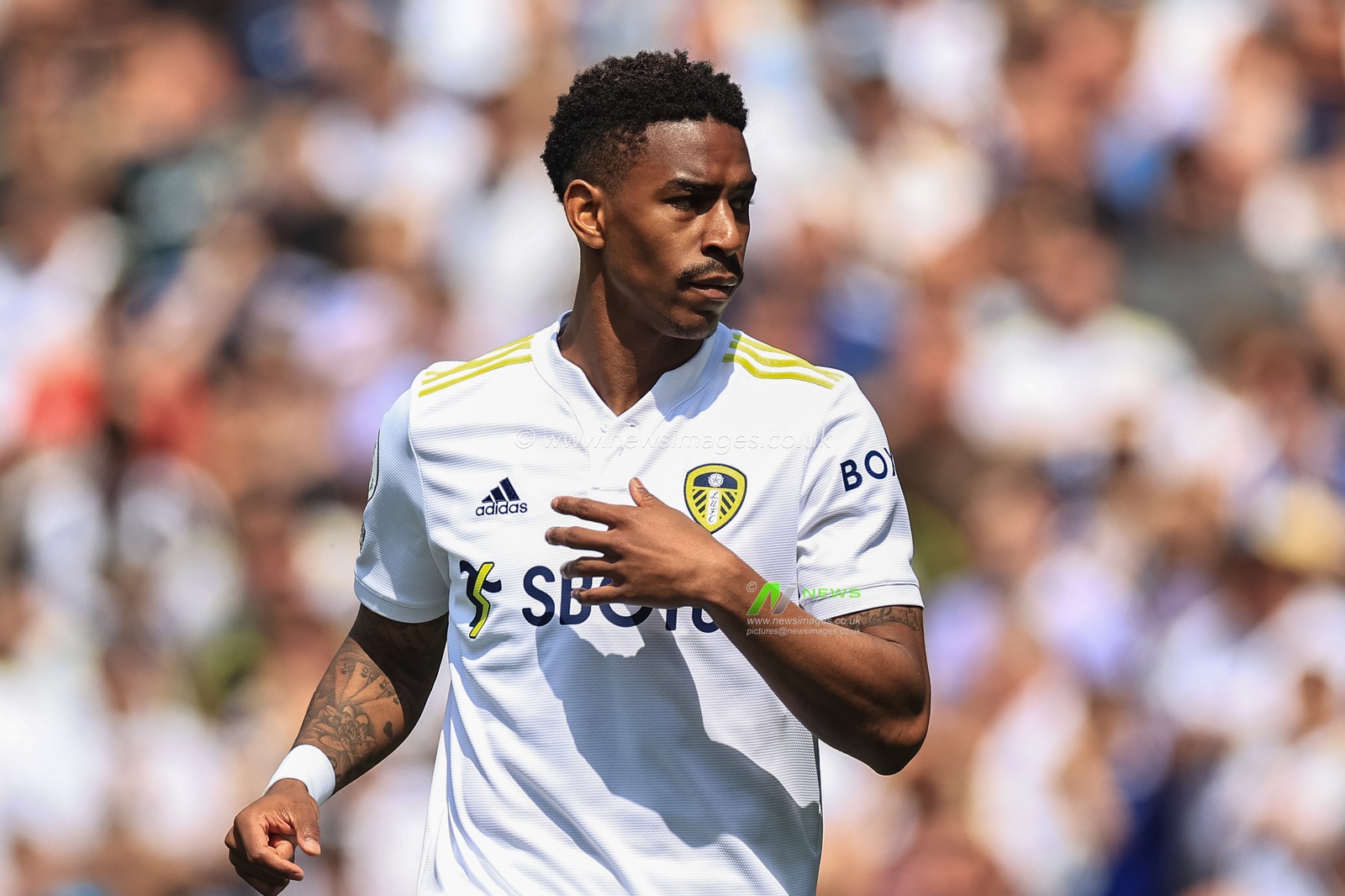 Junior Firpo #3 of Leeds United during the game