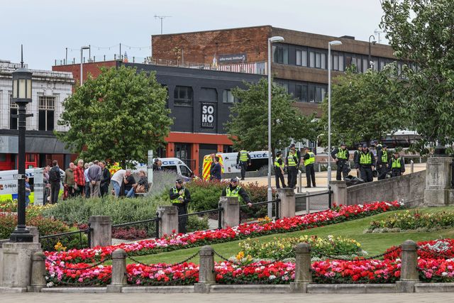 Anti-racism protest Barnsley Town Centre