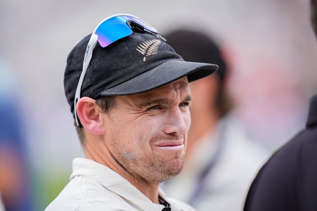 New Zealand captain Tom Latham during the post match presentations during the 3rd Rothesay Test Match Day 5 match England vs New Zealand at Trent Bridge, Nottingham, United Kingdom on 29 June 2026

(Photo by Maynard Manyowa/News Images)