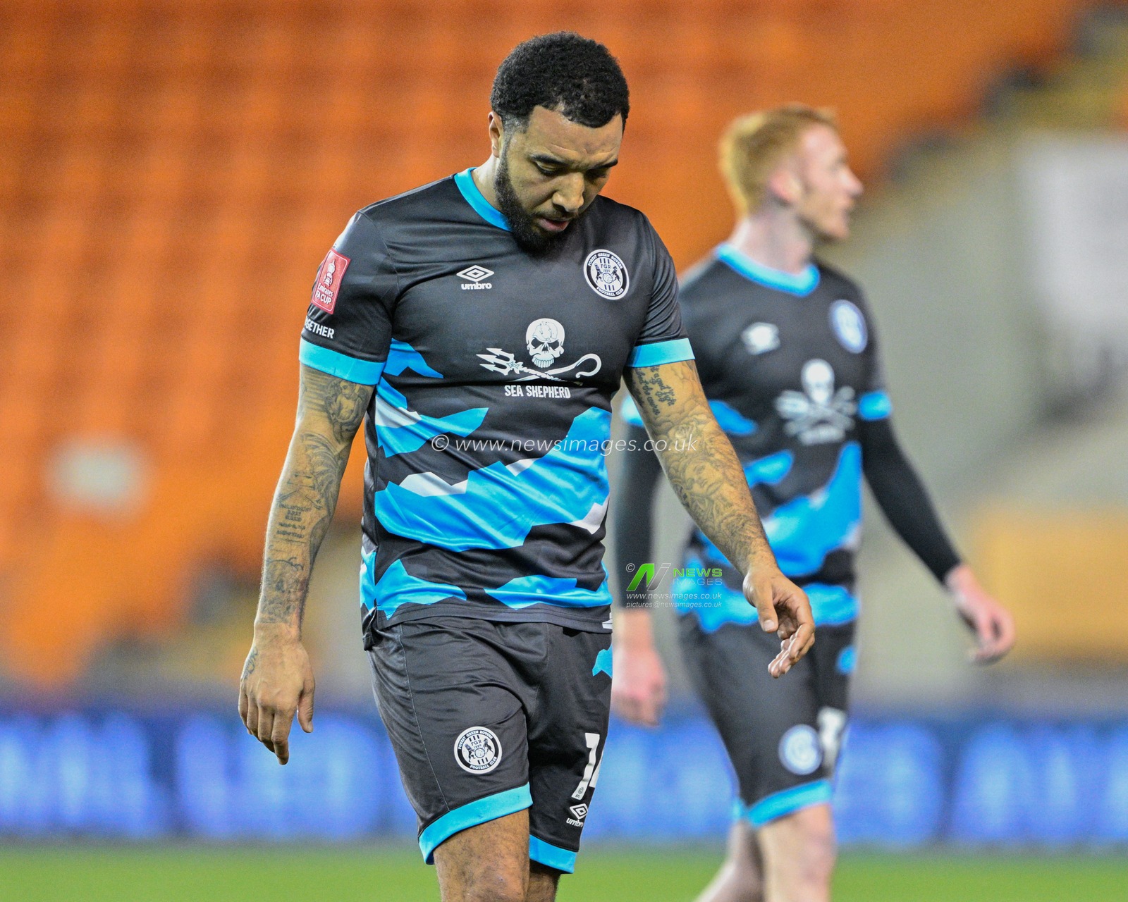 Troy Deeney #14 of Forest Green Rovers look dejected at full time, during the Emirates FA Cup Second Round match Blackpool vs Forest Green Rovers at Bloomfield Road, Blackpool, United Kingdom, 19th December 2023

(Photo by Cody Froggatt/News Images)