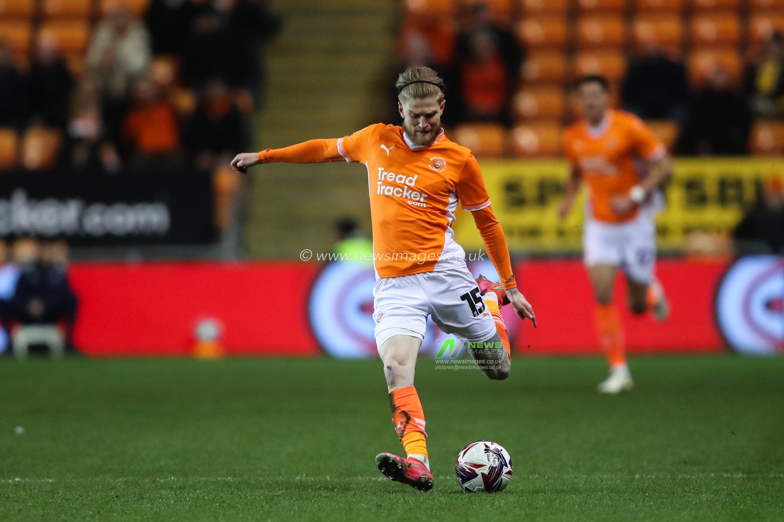 Hayden Coulson of Blackpool passes the ball during the Sky Bet League 1 match Blackpool vs Peterborough United at Bloomfield Road, Blackpool, United Kingdom, 4th March 2025

(Photo by Gareth Evans/News Images)