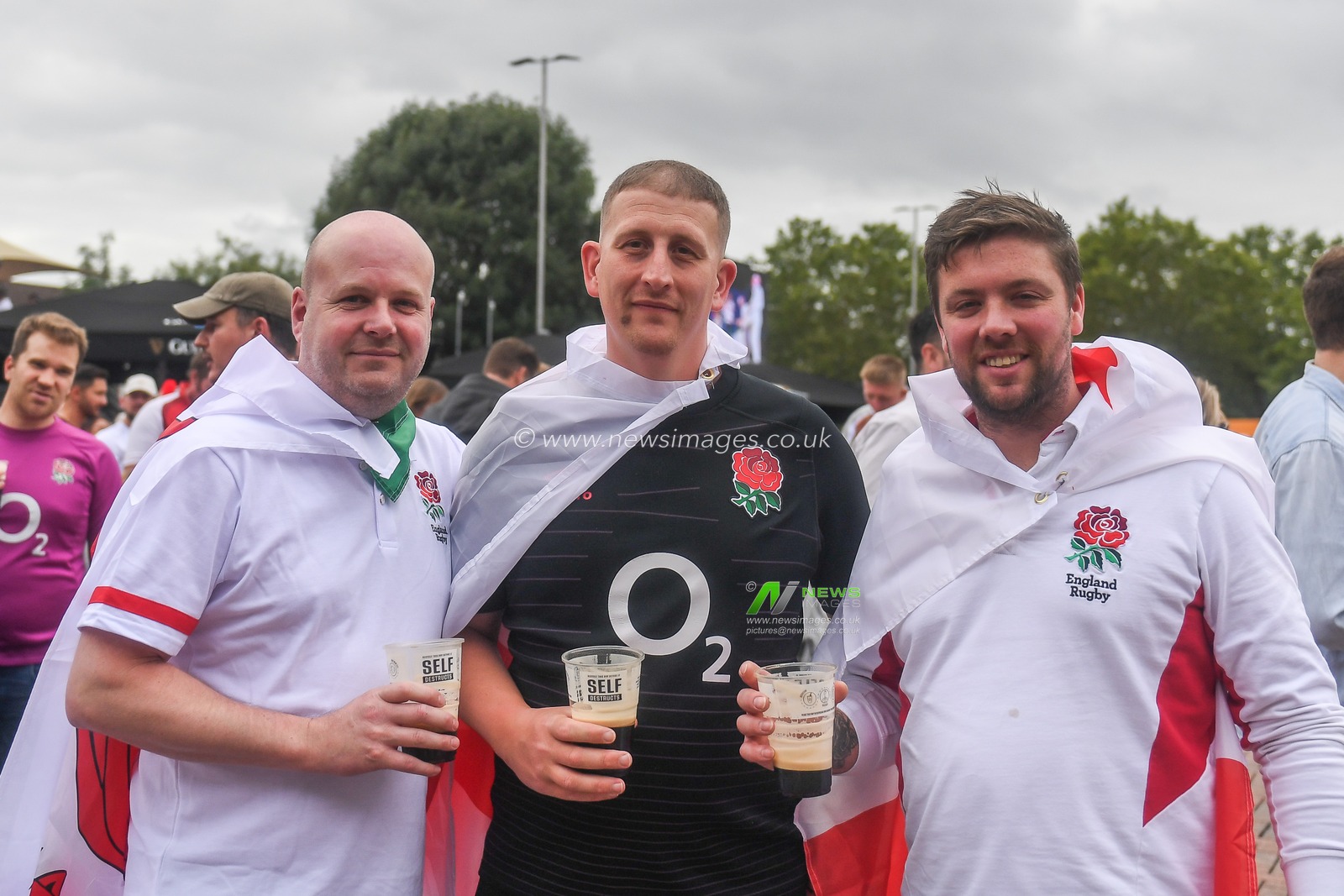 England fans begin to arrive ahead of the 2023 Summer Series match England vs Wales at Twickenham Stadium, Twickenham, United Kingdom, 12th August 2023

(Photo by Mike Jones/News Images)